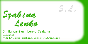 szabina lenko business card